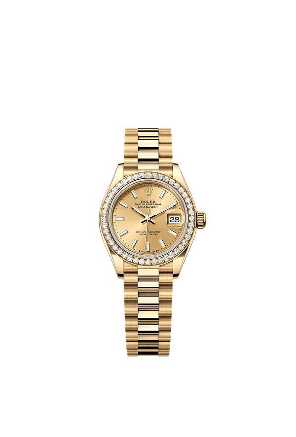 Rolex Lady-Datejust - Geelgoud - Champagne wijzerplaat (279138RBR)