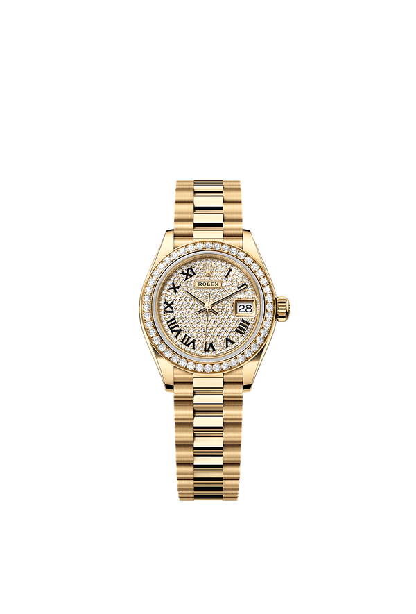 Rolex Lady-Datejust - Geelgoud - Diamant wijzerplaat (279138RBR)
