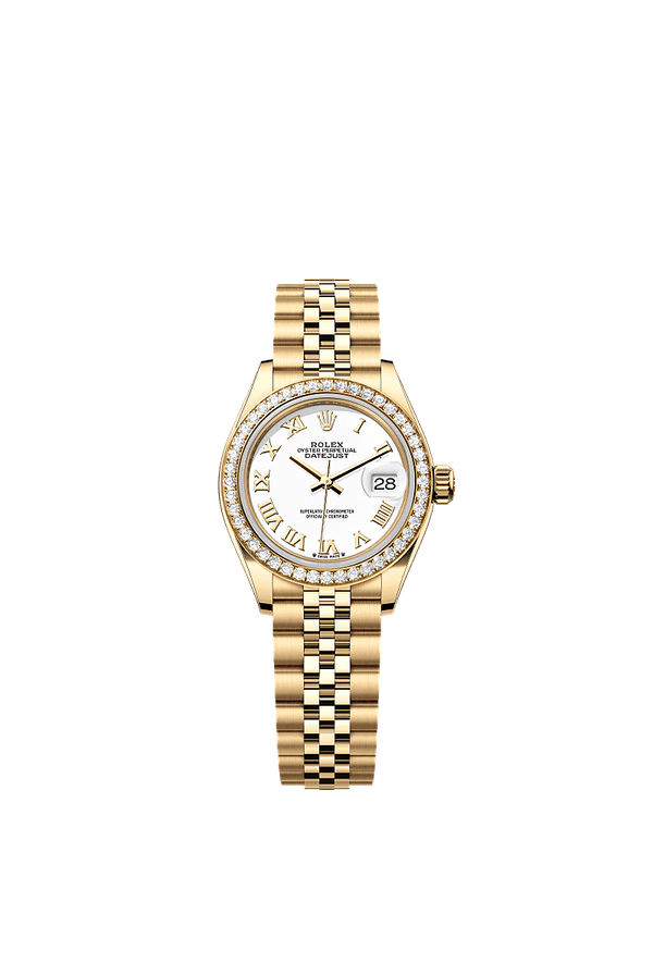 Rolex Lady-Datejust - Geelgoud - Wit wijzerplaat (279138RBR)