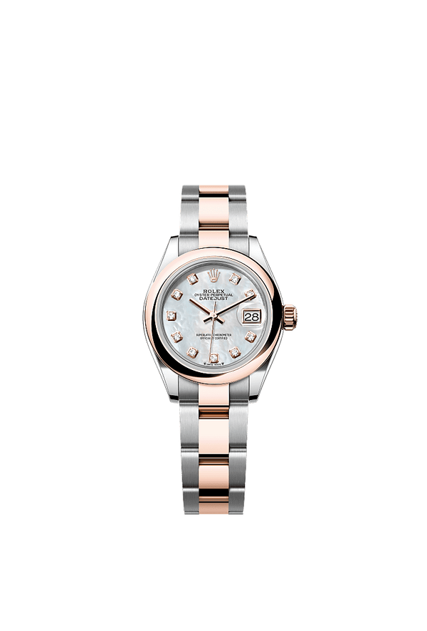Rolex Lady-Datejust - Staal / Rosegoud - Parelmoer wijzerplaat (279161)
