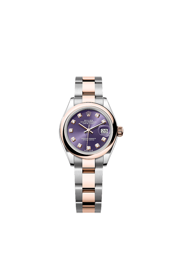 Rolex Lady-Datejust - Staal / Rosegoud - Paars wijzerplaat (279161)