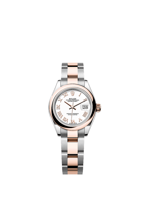 Rolex Lady-Datejust - Staal / Rosegoud - Wit wijzerplaat (279161)