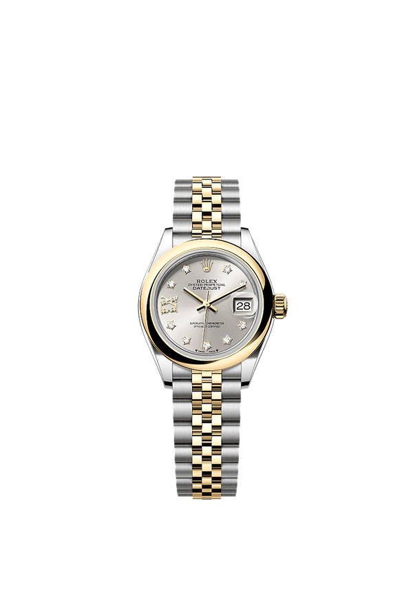 Rolex Lady-Datejust - Staal / Geelgoud - Zilver wijzerplaat (279163)
