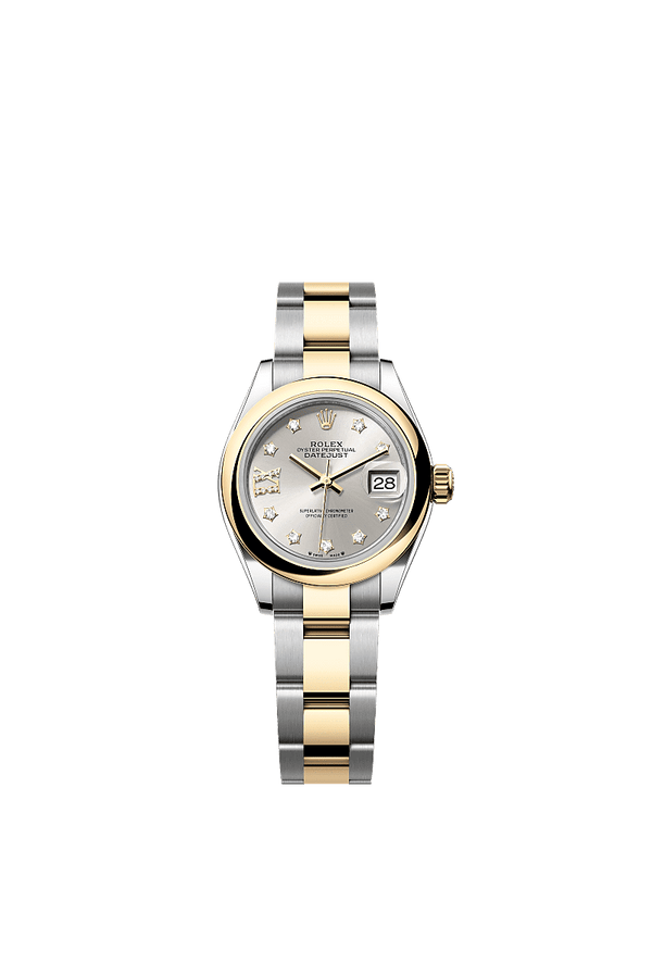 Rolex Lady-Datejust - Staal / Geelgoud - Zilver wijzerplaat (279163)