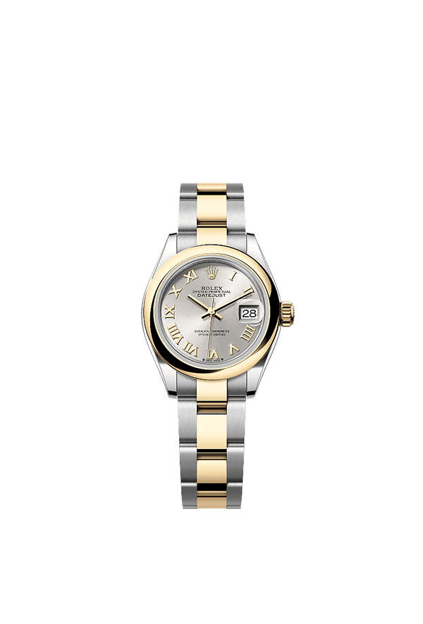 Rolex Lady-Datejust - Staal / Geelgoud - Zilver wijzerplaat (279163)