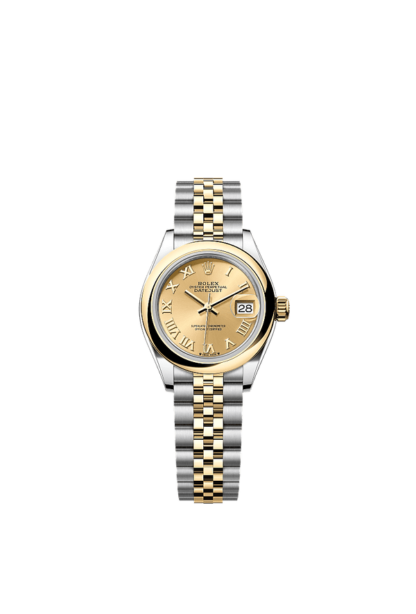 Rolex Lady-Datejust - Staal / Geelgoud - Champagne wijzerplaat (279163)