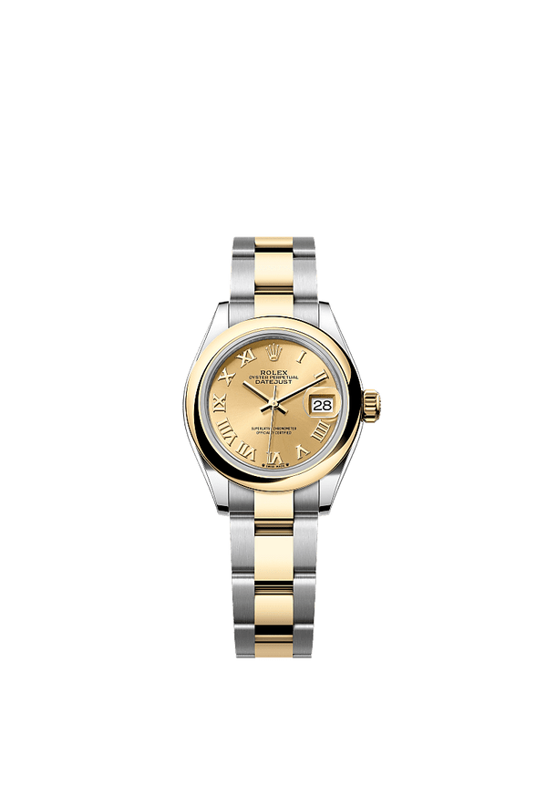Rolex Lady-Datejust - Staal / Geelgoud - Champagne wijzerplaat (279163)