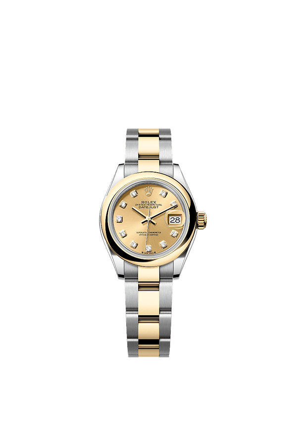 Rolex Lady-Datejust - Staal / Geelgoud - Champagne wijzerplaat (279163)