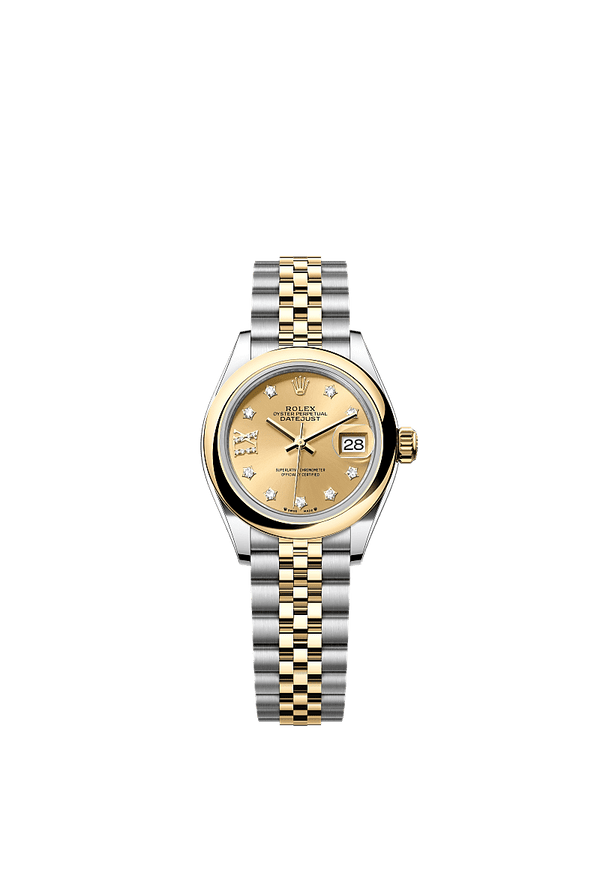 Rolex Lady-Datejust - Staal / Geelgoud - Champagne wijzerplaat (279163)