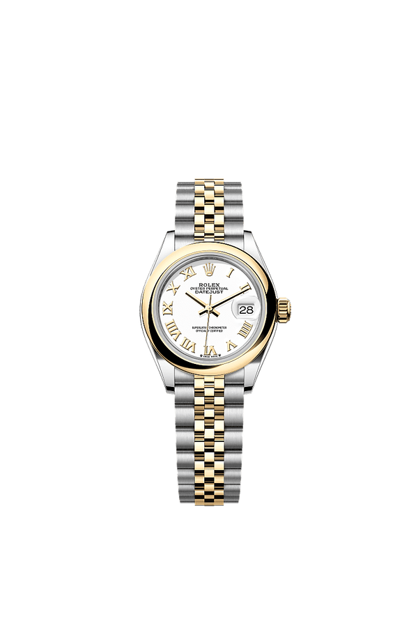 Rolex Lady-Datejust - Staal / Geelgoud - Wit wijzerplaat (279163)