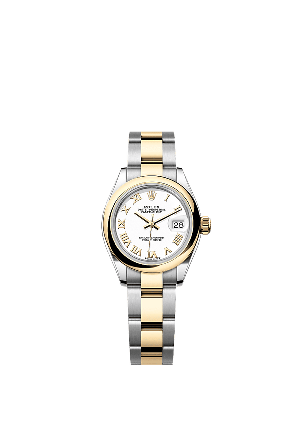 Rolex Lady-Datejust - Staal / Geelgoud - Wit wijzerplaat (279163)