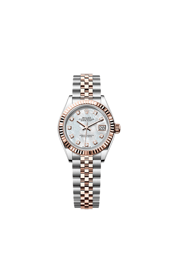 Rolex Lady-Datejust - Staal / Rosegoud - Parelmoer wijzerplaat (279171)