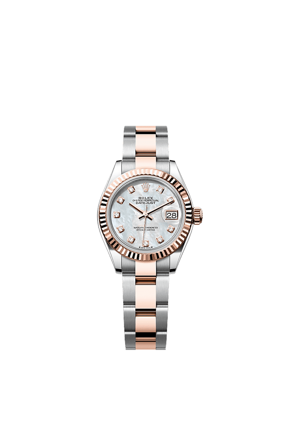 Rolex Lady-Datejust - Staal / Rosegoud - Parelmoer wijzerplaat (279171)
