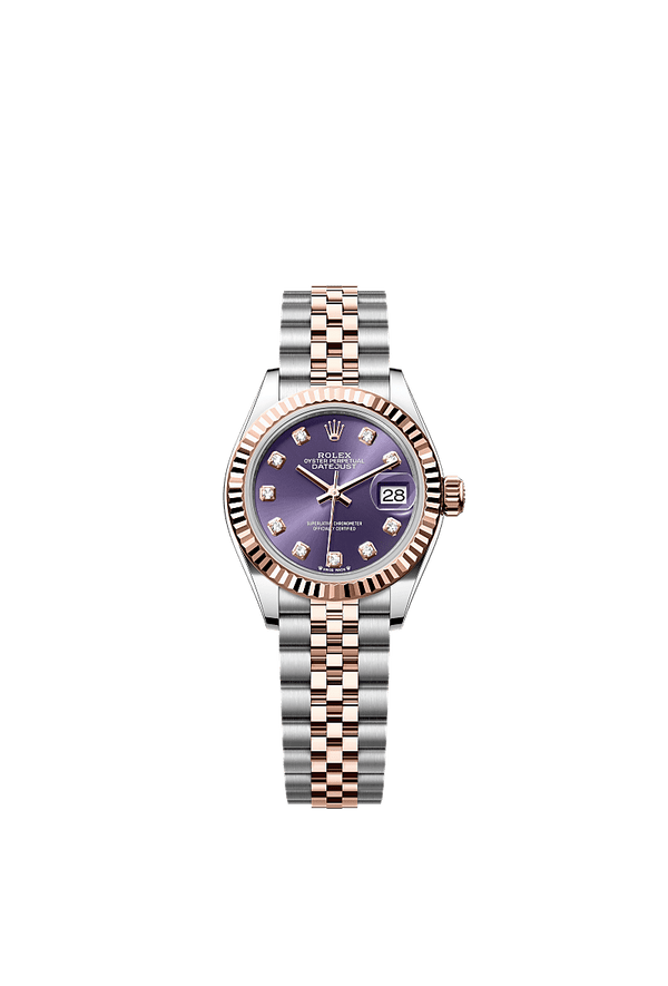 Rolex Lady-Datejust - Staal / Rosegoud - Paars wijzerplaat (279171)
