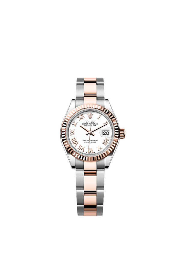 Rolex Lady-Datejust - Staal / Rosegoud - Wit wijzerplaat (279171)