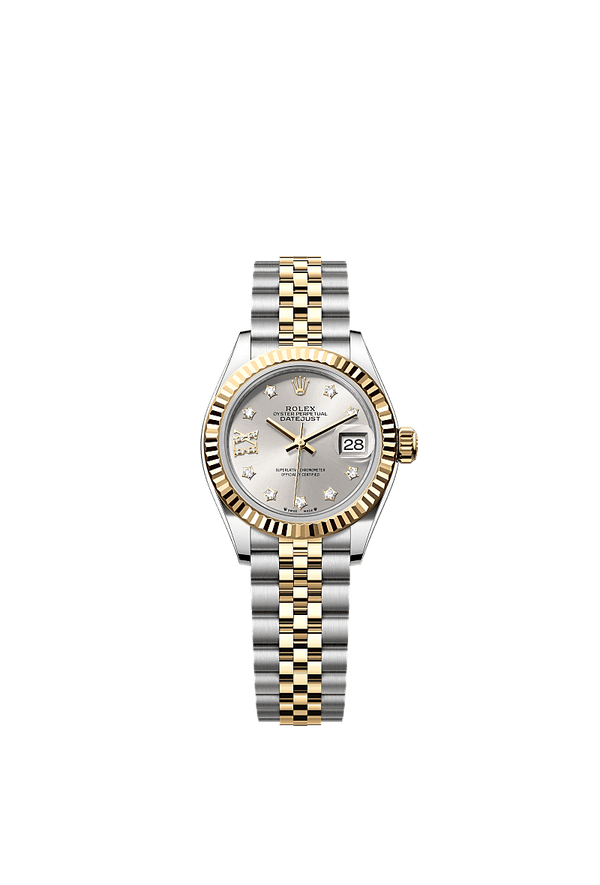 Rolex Lady-Datejust - Staal / Geelgoud - Zilver wijzerplaat (279173)