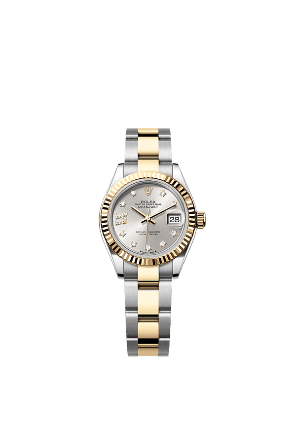 Rolex Lady-Datejust - Staal / Geelgoud - Zilver wijzerplaat (279173)