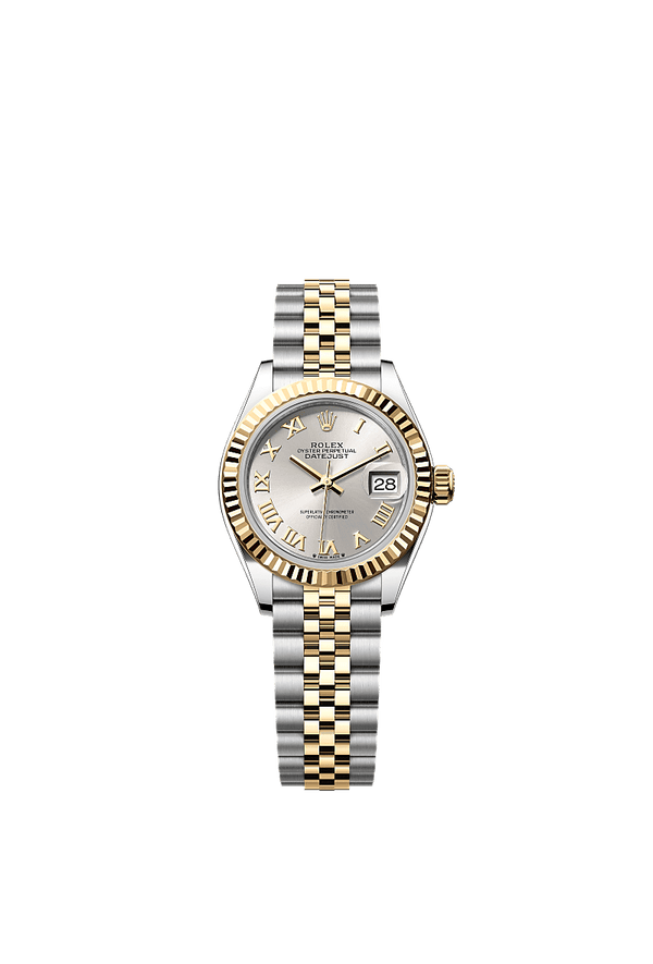 Rolex Lady-Datejust - Staal / Geelgoud - Zilver wijzerplaat (279173)