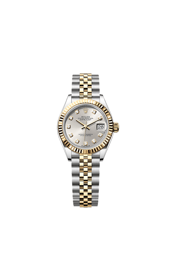 Rolex Lady-Datejust - Staal / Geelgoud - Zilver wijzerplaat (279173)