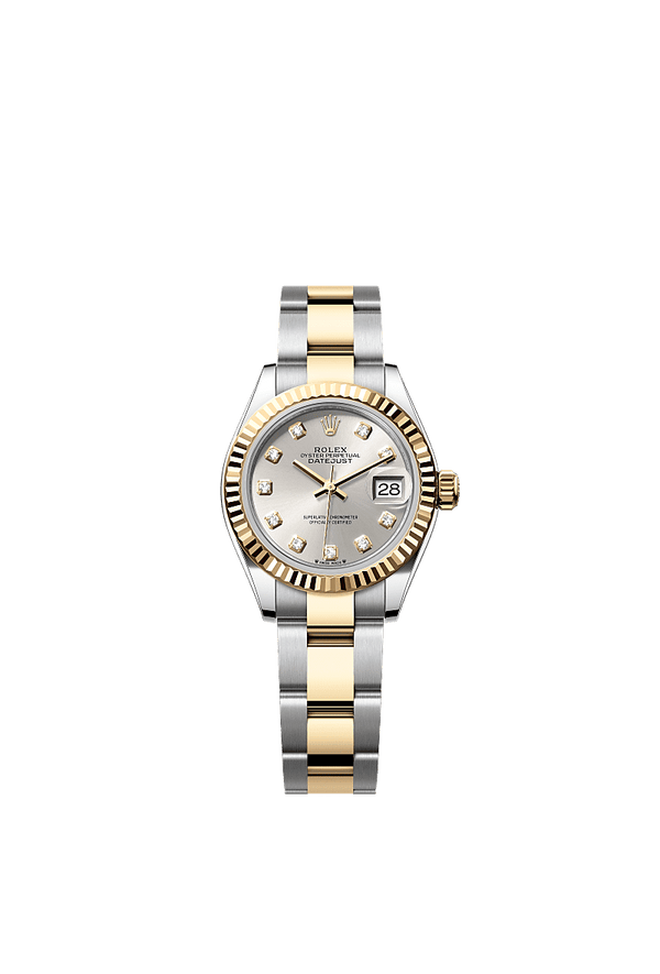 Rolex Lady-Datejust - Staal / Geelgoud - Zilver wijzerplaat (279173)