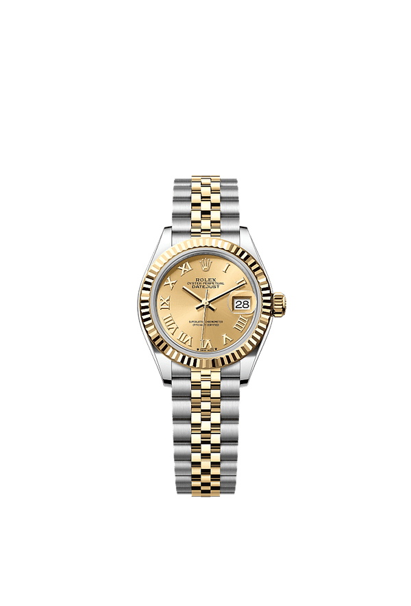 Rolex Lady-Datejust - Staal / Geelgoud - Champagne wijzerplaat (279173)