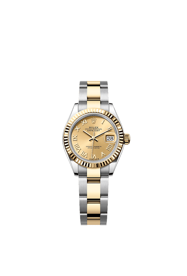 Rolex Lady-Datejust - Staal / Geelgoud - Champagne wijzerplaat (279173)