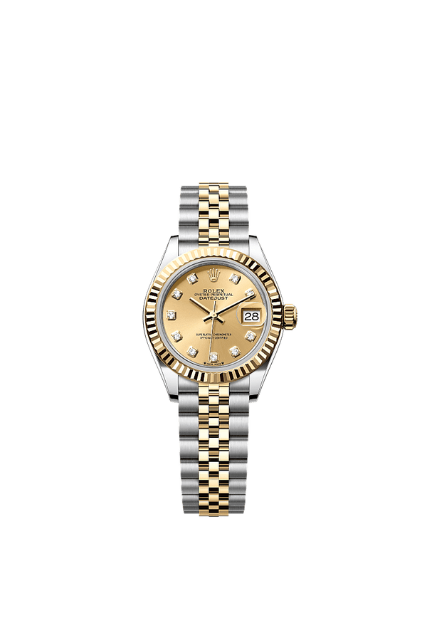 Rolex Lady-Datejust - Staal / Geelgoud - Champagne wijzerplaat (279173)