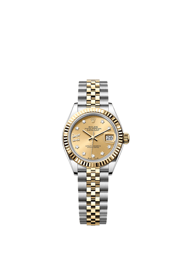 Rolex Lady-Datejust - Staal / Geelgoud - Champagne wijzerplaat (279173)