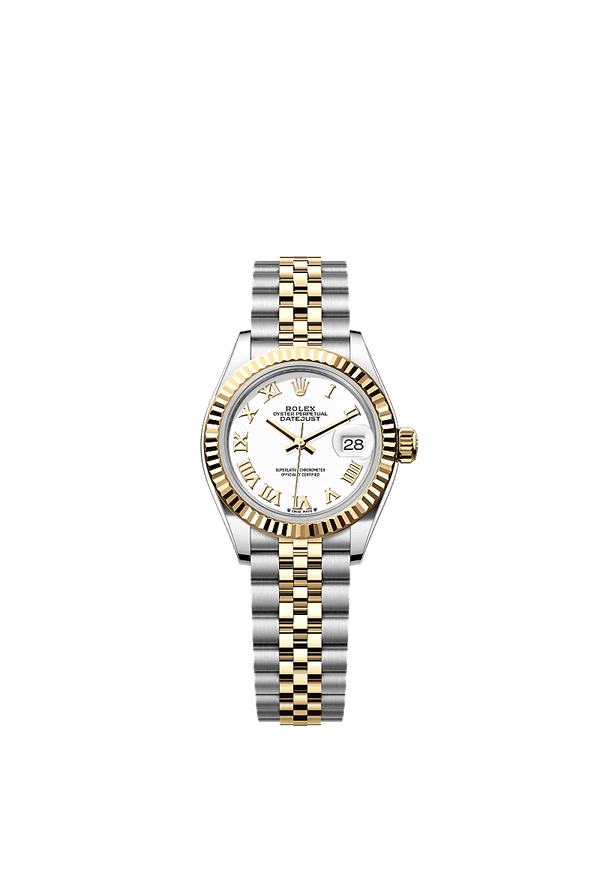 Rolex Lady-Datejust - Staal / Geelgoud - Wit wijzerplaat (279173)