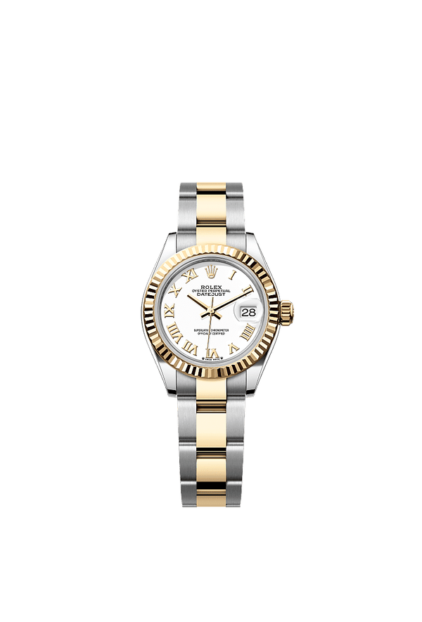 Rolex Lady-Datejust - Staal / Geelgoud - Wit wijzerplaat (279173)
