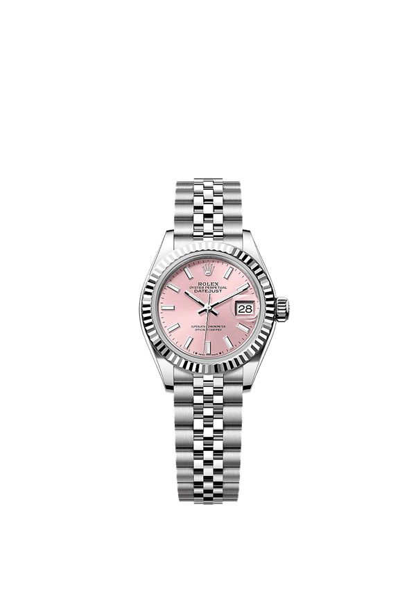 Rolex Lady-Datejust - Staal / Witgoud - Roze wijzerplaat (279174)