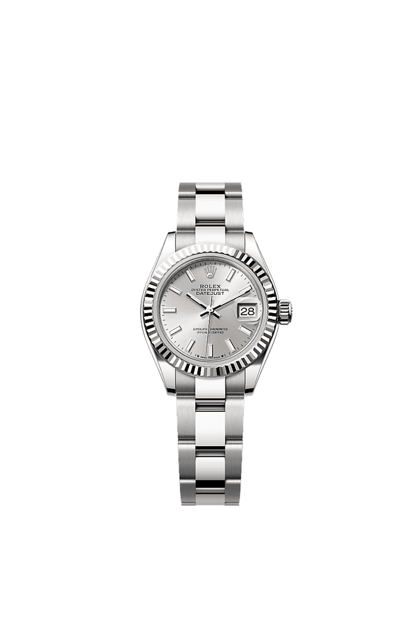 Rolex Lady-Datejust - Staal / Witgoud - Zilver wijzerplaat (279174)