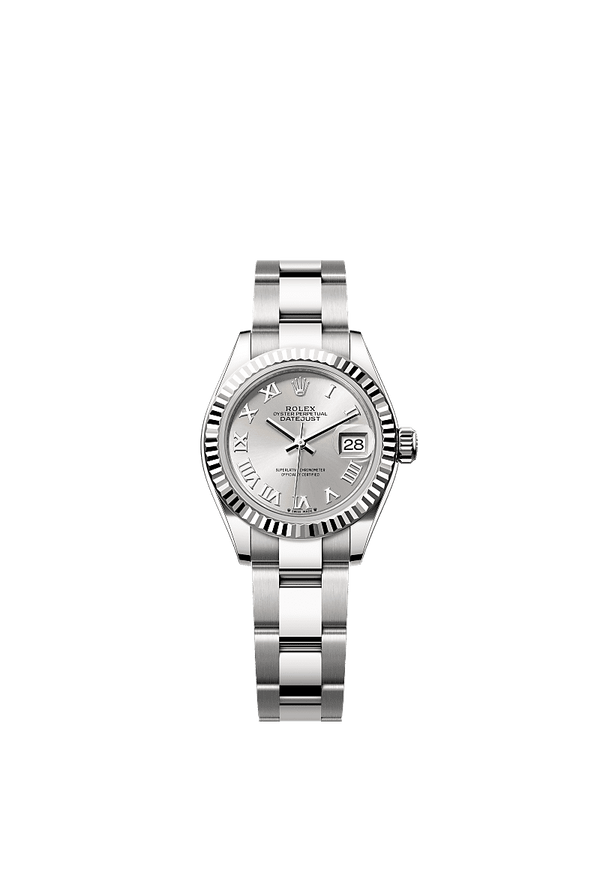 Rolex Lady-Datejust - Staal / Witgoud - Zilver wijzerplaat (279174)