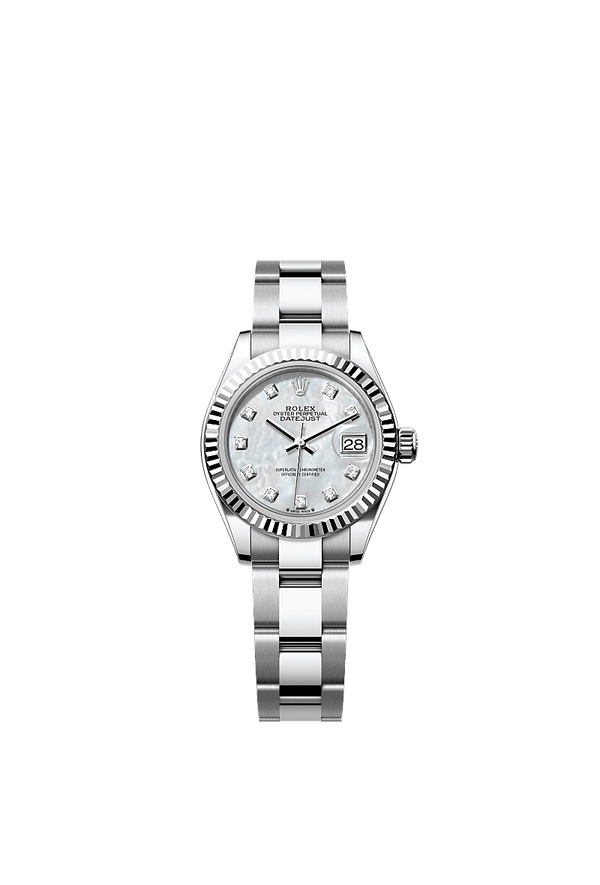 Rolex Lady-Datejust - Staal / Witgoud - Parelmoer wijzerplaat (279174)