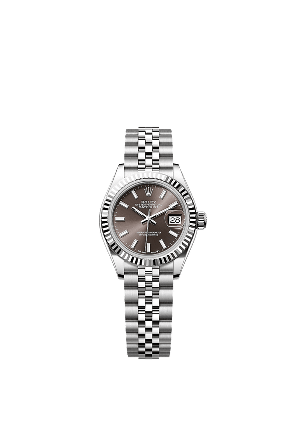 Rolex Lady-Datejust - Staal / Witgoud - Grijs wijzerplaat (279174)