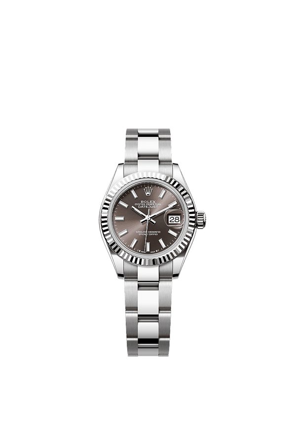 Rolex Lady-Datejust - Staal / Witgoud - Grijs wijzerplaat (279174)