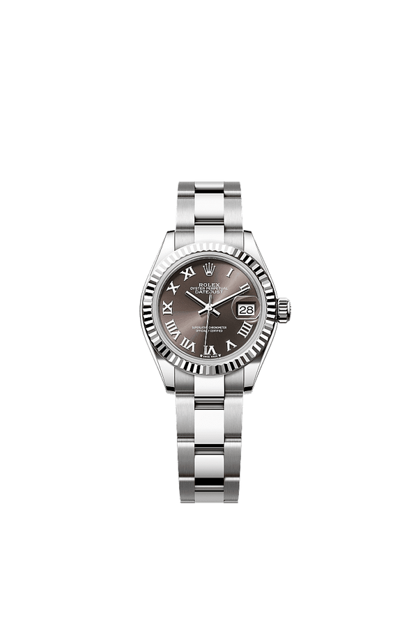 Rolex Lady-Datejust - Staal / Witgoud - Grijs wijzerplaat (279174)