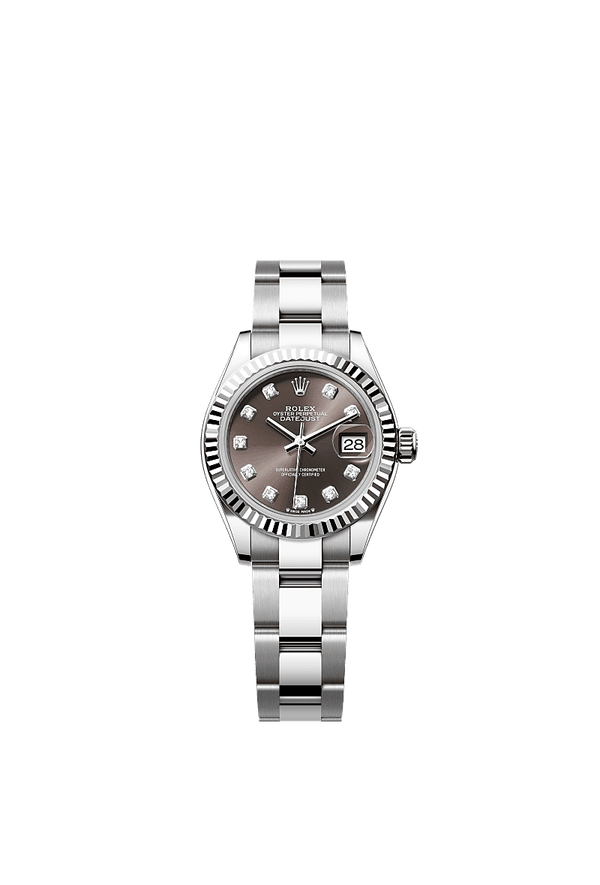 Rolex Lady-Datejust - Staal / Witgoud - Grijs wijzerplaat (279174)