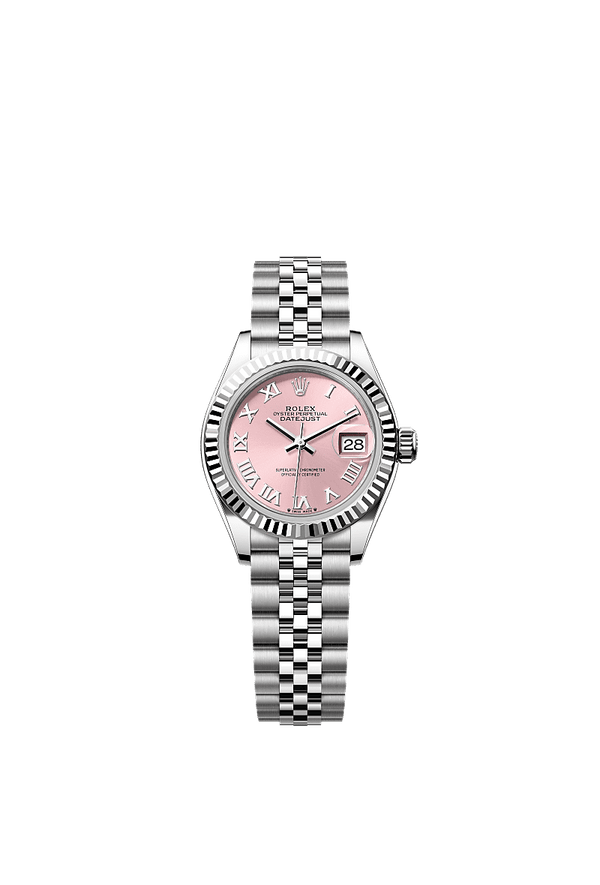 Rolex Lady-Datejust - Staal / Witgoud - Roze wijzerplaat (279174)