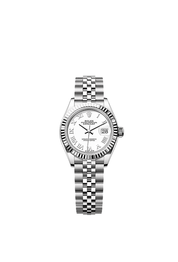 Rolex Lady-Datejust - Staal / Witgoud - Wit wijzerplaat (279174)