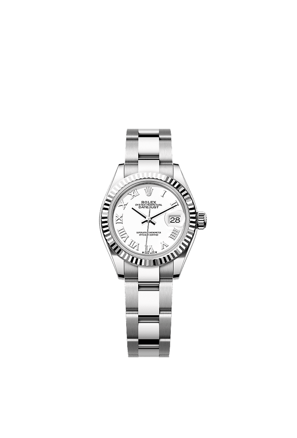Rolex Lady-Datejust - Staal / Witgoud - Wit wijzerplaat (279174)