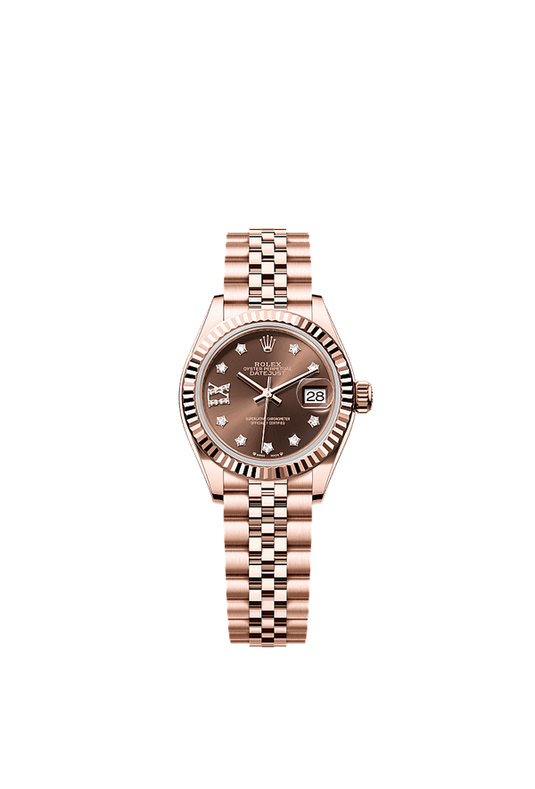 Rolex Lady-Datejust - Rosegoud - Bruin wijzerplaat (279175)
