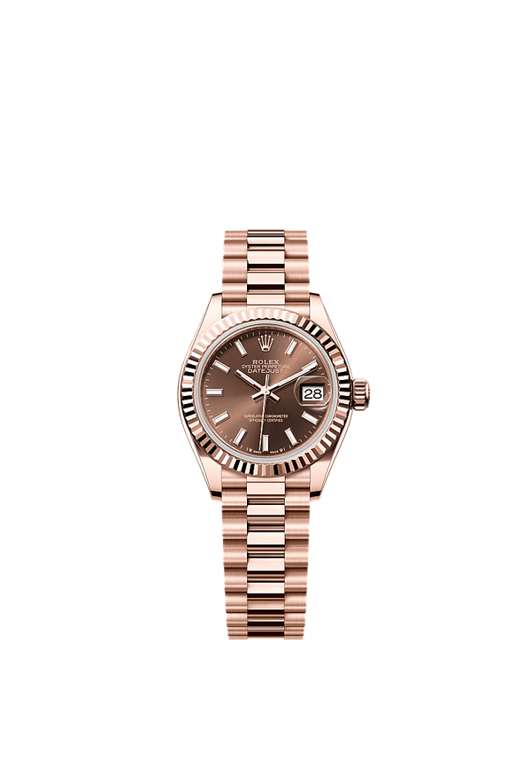 Rolex Lady-Datejust - Rosegoud - Bruin wijzerplaat (279175)