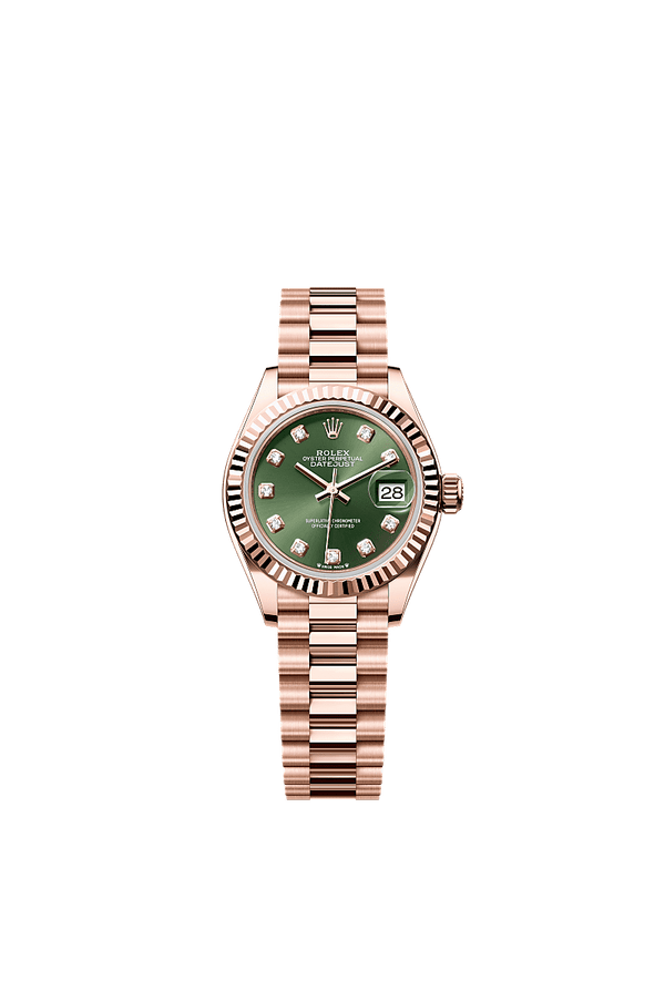 Rolex Lady-Datejust - Rosegoud - Groen wijzerplaat (279175)