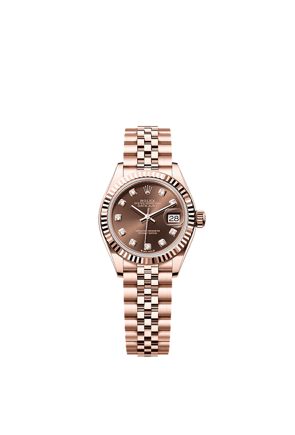 Rolex Lady-Datejust - Rosegoud - Bruin wijzerplaat (279175)