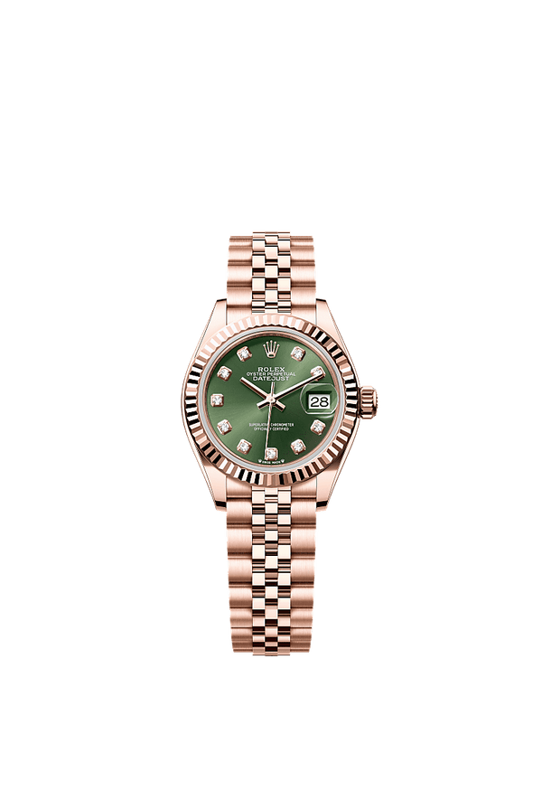 Rolex Lady-Datejust - Rosegoud - Groen wijzerplaat (279175)