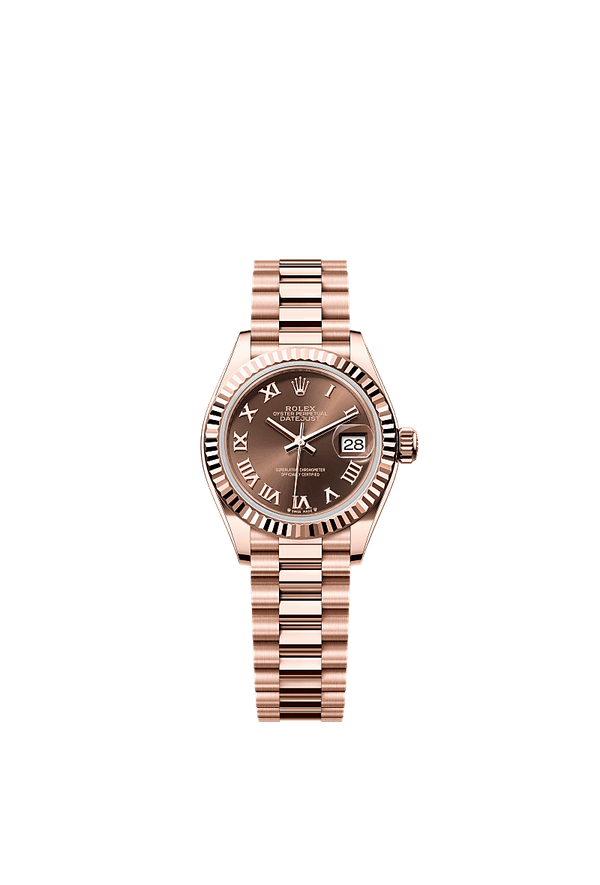 Rolex Lady-Datejust - Rosegoud - Bruin wijzerplaat (279175)