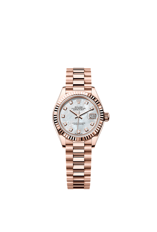 Rolex Lady-Datejust - Rosegoud - Parelmoer wijzerplaat (279175)