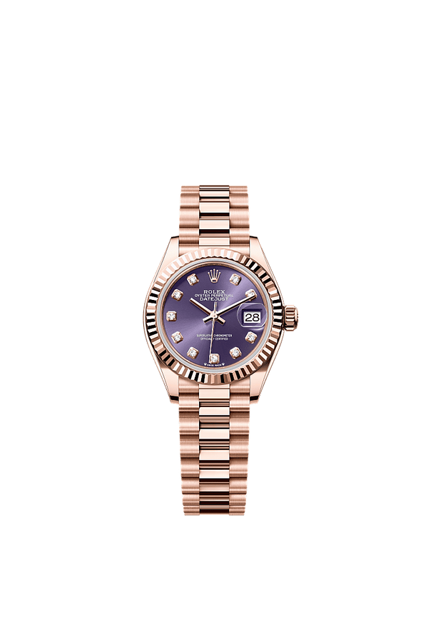 Rolex Lady-Datejust - Rosegoud - Paars wijzerplaat (279175)