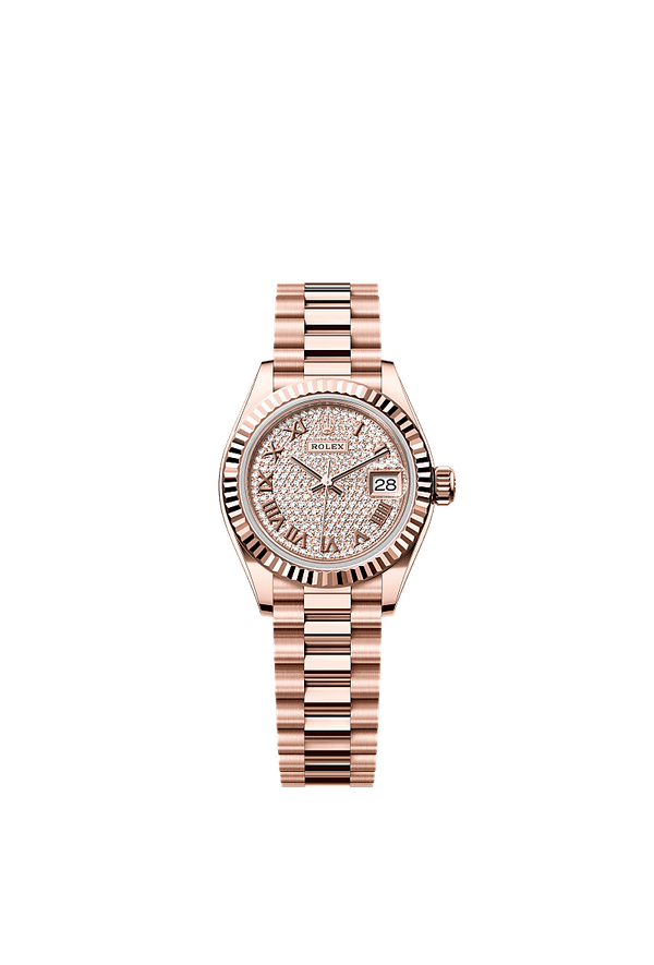 Rolex Lady-Datejust - Rosegoud - Diamant wijzerplaat (279175)